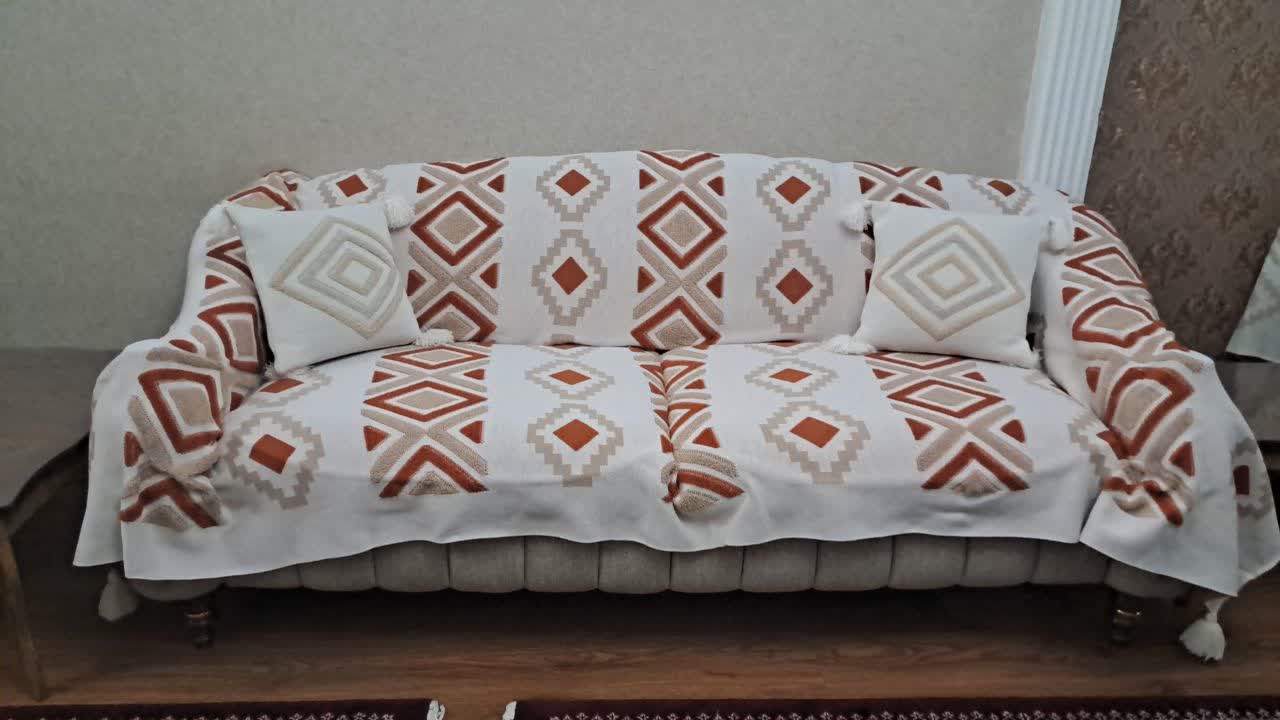 شال مبل پانچ ۳متری آجری